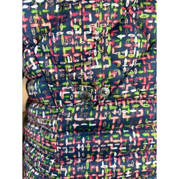 Lands End Women’s Size Small Down Puffer Jacket‎ Multi Color Abstract Print - Picture 6 of 10